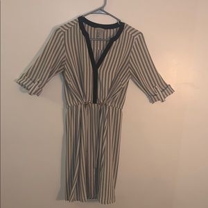 Black and White Striped Dress